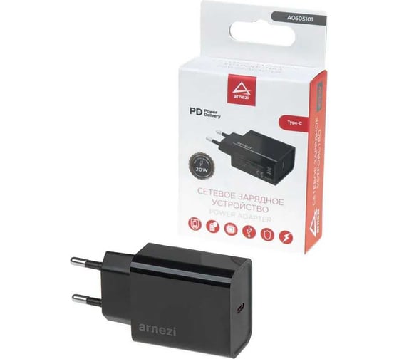 Изображение товара Сетевое зарядное устройство ARNEZI 20W Type-C (PD3.0) A0605101