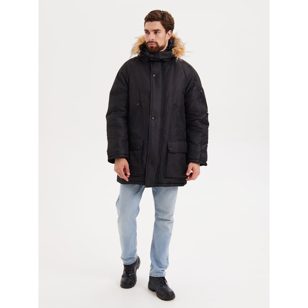 Изображение товара Куртка мужская РАССО Премьер черная водоотталкивающая утепленная мембрана