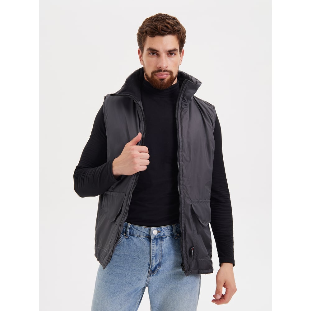 Изображение товара Жилет утепленный РАССО Ритм темно-серый размер 64-66