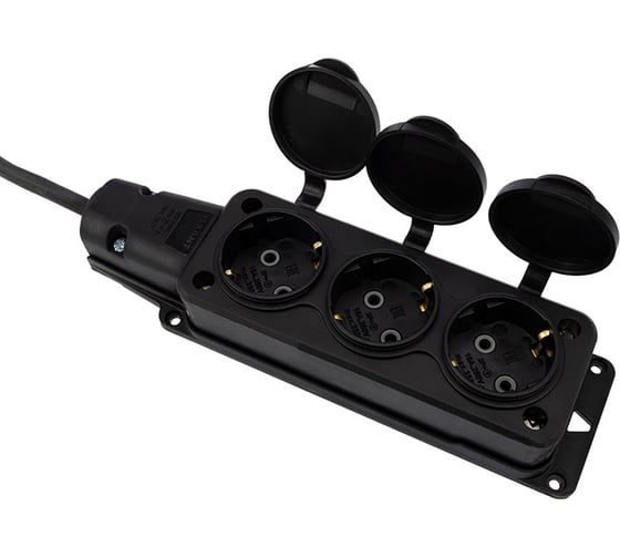 Изображение товара Силовой удлинитель REXANT КГ 3х1.5, 20 м, 3 розетки, морозостойкий, с/з, 16 А IP44 Россия 11-7075