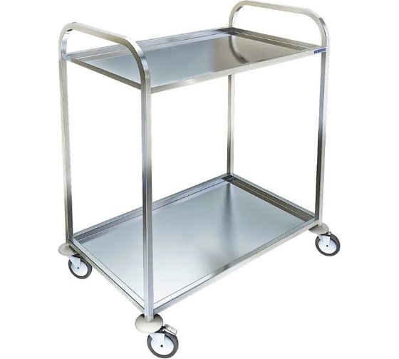 Изображение товара Тележка ООО ПФ ТЕХНО-ТТ нержавеющая сталь 2 уровня 860х530х930 ТПР-320/905