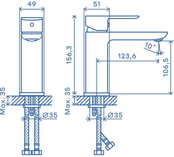 Изображение товара Смеситель для раковины Pragma Teiden, хром, TDN3.CFWL.006 903113.TDN3.CFWL.006-2