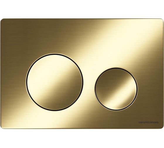 Изображение товара Кнопка смыва Ceramicanova Balance, клавиши Circle, цвет брашированное золото, арт. CN12-001BG