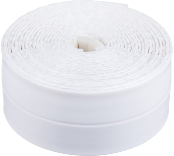 Изображение товара Бордюрная самоклеящаяся лента ЕРМАК белая, 38 мм х 3,35 м, полиэтилен 472-031