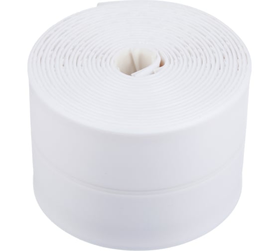 Изображение товара Бордюрная самоклеящаяся лента ЕРМАК белая, 60 мм х 3,35 м, полиэтилен 472-032