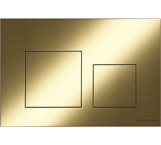 Изображение товара Кнопка смыва Ceramicanova Balance, клавиши Square, цвет брашированное золото, арт. CN12-002BG
