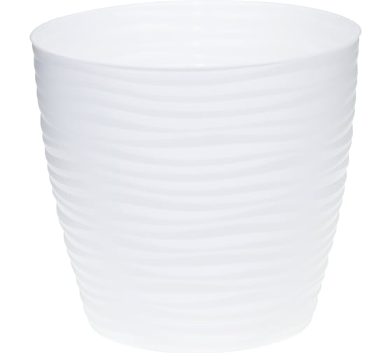 Изображение товара Кашпо с поддоном IDEA ДЮНА 180 мм, 3 л Белый М 3069