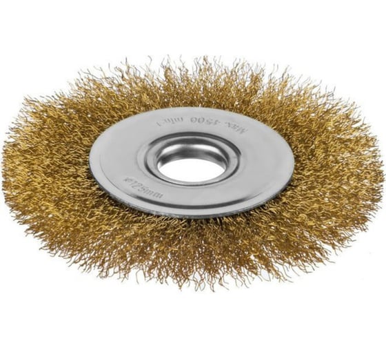 Изображение товара Щетка дисковая по металлу Ring ДЛЯ УШМ, гофрированная проволока, 125х22, латунированная, 30271