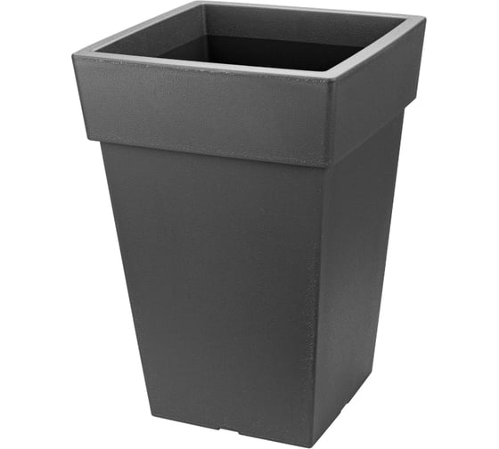 Изображение товара Кашпо IDEA ТУБУС 300х300 мм, 14 л Графитовый М 3179