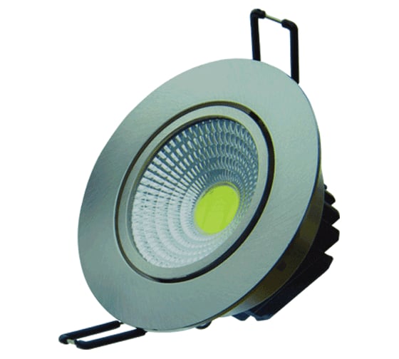 Изображение товара Светильник FL-LED Consta B 7W Nikel 2700K мат. хром 7Вт 560Лм встраиваемый поворотный S415 D=85мм d=68мм h=45мм 608802
