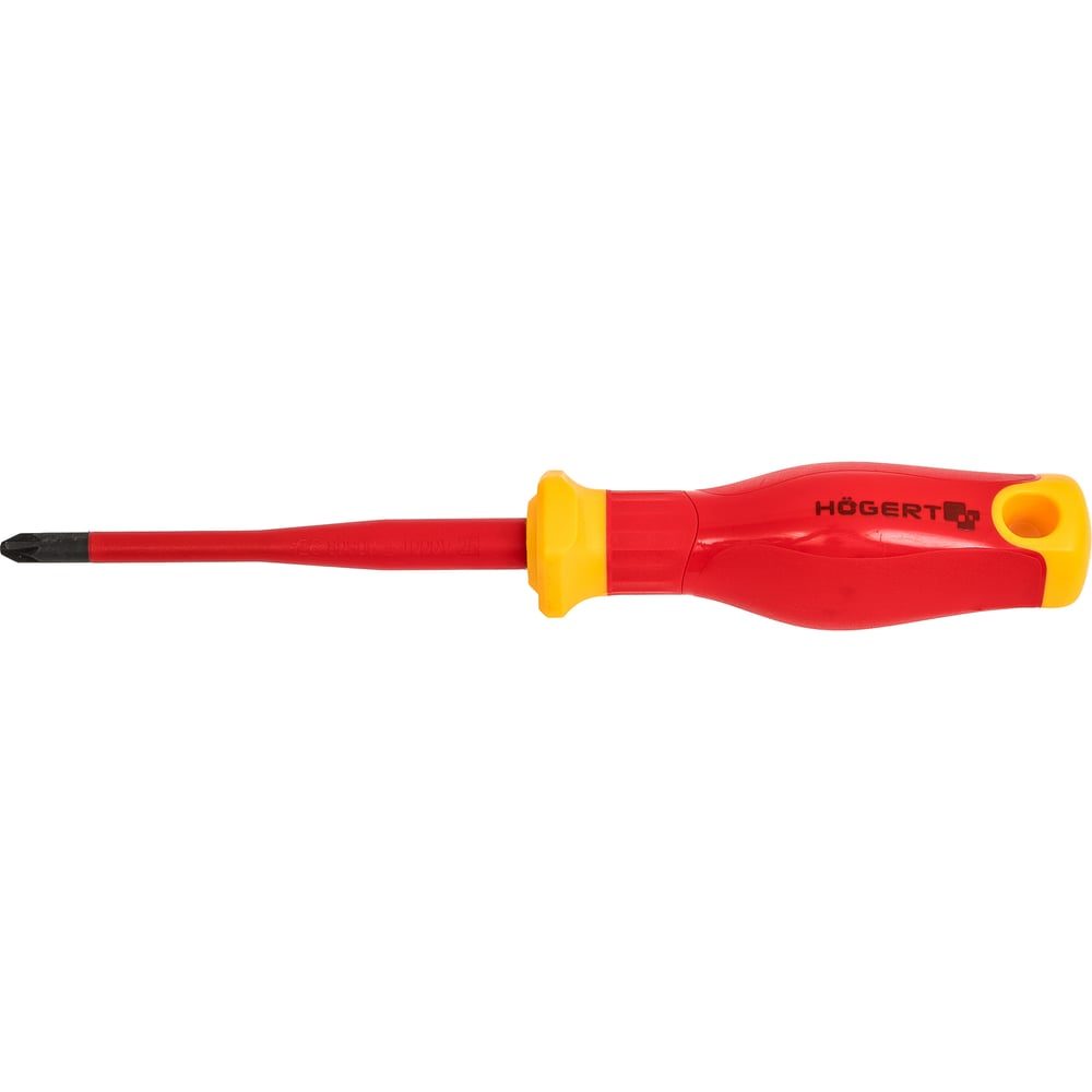 Изображение товара Отвертка изолированная крестовая PZ2/SL6 100 мм HOEGERT TECHNIK профессиональный