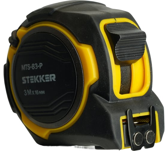 Изображение товара Рулетка STEKKER MTS-83-P 3 м х 16 мм, магнит, II класс точности, двухстороннее нанесение 50209