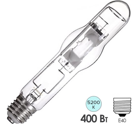Изображение товара Лампа FL-LED MH ДРИ 400W E40 WHITE BT 5200K 28000lm 10000h d60x275мм ±360 МГЛ 605672