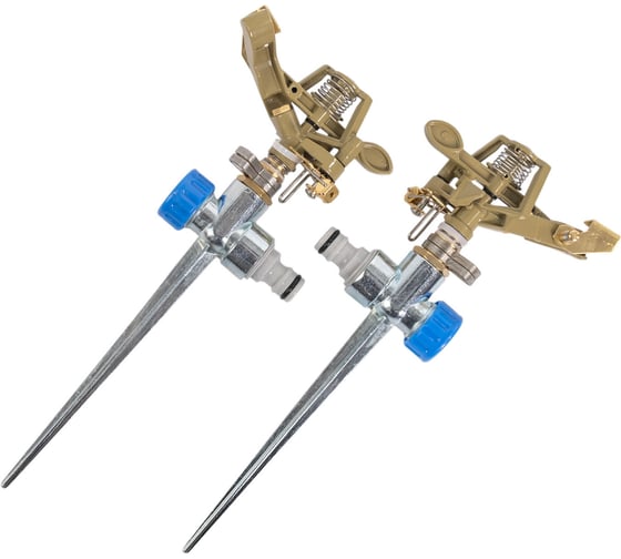 Изображение товара Импульсный разбрызгиватель FRUT 2 шт дождеватель латунный на металлической пике 403077