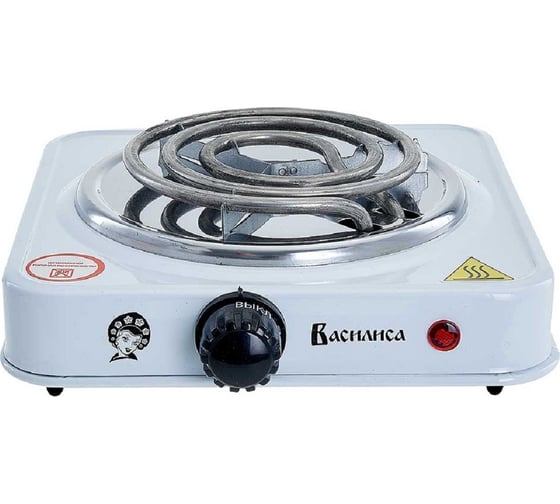 Изображение товара Одноконфорочная электрическая плита ВАСИЛИСА ВА-901 спираль белая 1000 Вт Р1-00004998