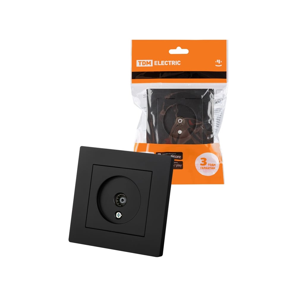 Изображение товара Розетка телевизионная TDM ELECTRIC Сенеж SQ1816-0324 для подключения ТВ антенн и кабельных сетей