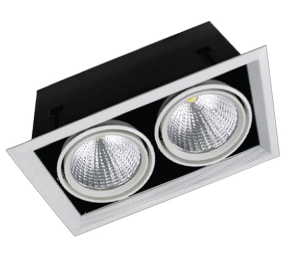 Изображение товара Светильник карданный светодиодный FL-LED Grille-111-2 60W 4000K 370x185x150мм 60Вт 4800Лм белый 606716