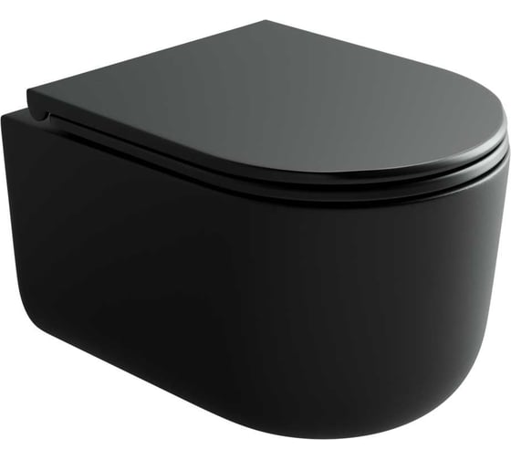 Изображение товара Подвесной унитаз Ceramicanova Ulma безободковый, смыв торнадо CN4006TMB