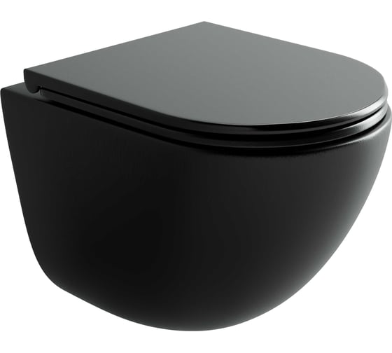 Изображение товара Подвесной унитаз Ceramicanova Vogue безободковый, смыв торнадо CN4008TMB