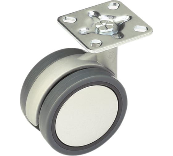 Изображение товара Колесная опора сдвоенная усиленная с поворотной площадкой MF d=60 18007v