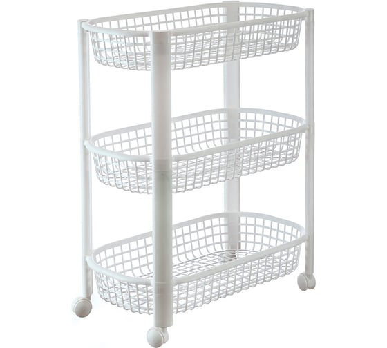 Изображение товара Полка IDEA овощная на колесах 3 секции белый М 2730