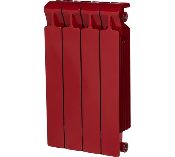 Изображение товара Биметаллический радиатор RIFAR MONOLIT 500 Бордо 04 секц. бок. R-MN-500-04-BO