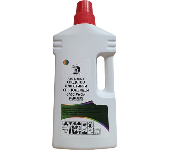 Изображение товара Средство для стирки спецодежды, технического текстиля и парусины HIRVI СМС Prof 1л 531а135