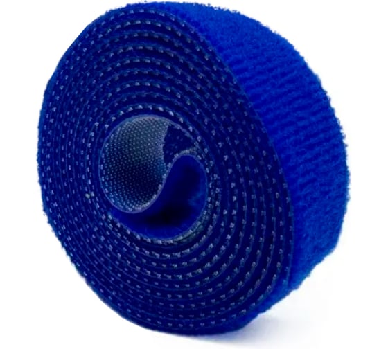 Изображение товара Рулон липучки Filum ширина 10 мм, длина 3 м, цвет синий, кабельный организатор FL-CTR-10-3-BL