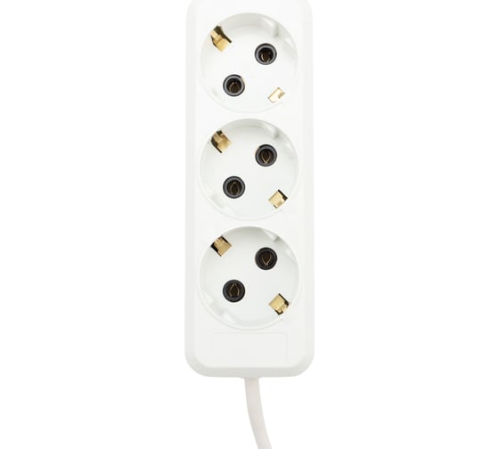 Изображение товара Удлинитель REXANT 3 гнезда, 5 м, 3х1.0 мм2, с/з, белый Россия 11-8735