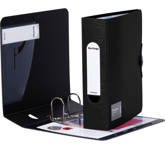 Изображение товара Папка-регистратор BERLINGO Steel&Style 80 мм, 2500 мкм, пластик полифом, с внутренним карманом PPf_98001