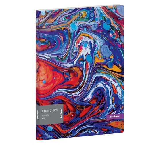 Изображение товара Папка BERLINGO Color Storm с пружинным скоросшивателем, 17 мм, 600 мкм, с внутренним карманом FS4_17031