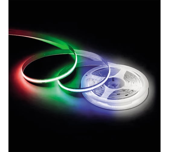 Изображение товара Светодиодная лента Apeyron 24В, 19Вт/м, COB RGBW, 784д/м, IP65 ПВХ, подложка 12мм, 5м / 00-496