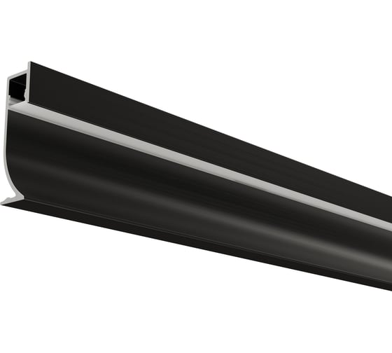 Изображение товара Профиль алюминиевый Apeyron для плинтуса под светодиодную ленту, черный, 13,5х50мм, 2м / 08-66-Ч