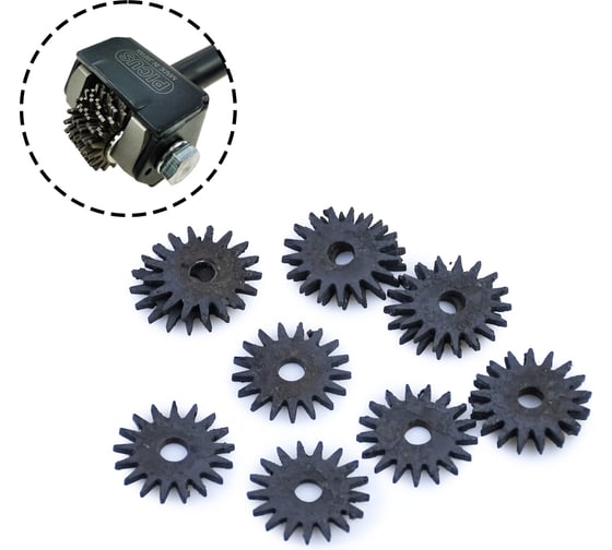 Изображение товара Шарошки для правки абразивных кругов Петроградъ остроконечные, закалённые, 17 зубцов, D28мм/d7мм/1.5мм, 12 шт М00023726