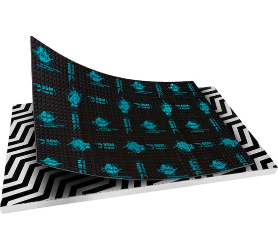 Изображение товара Виброизоляция SGM Premium Prime Onyx 2, упаковка - 5 листов (Большие листы 0,5x0,7 м) SGM.ONYX.2.5