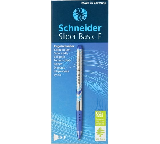 Изображение товара Шариковая ручка Schneider Slider Basic синяя, 0.8 мм, грип 151003