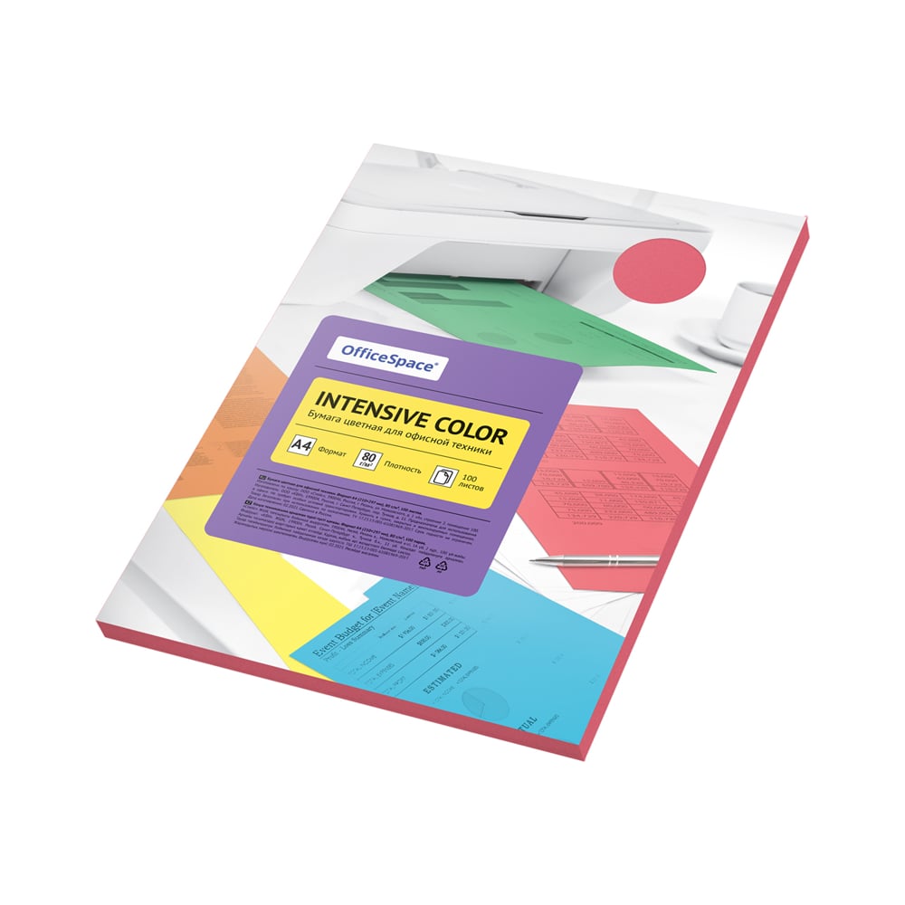 Цветная бумага OfficeSpace бумага для акварели в папке а3 295 x 415 мм 20 листов гамма студия 200 г м2 среднее зерно 30c03f720w