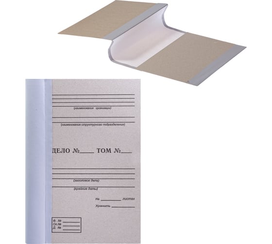 Изображение товара Архивная папка для переплета OfficeSpace 100 мм, без клапанов, переплетный картон 284849