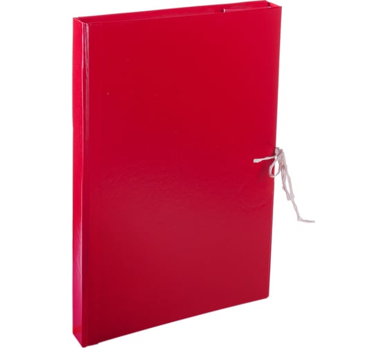 Изображение товара Архивная папка OfficeSpace с жесткими клапанами, покрытие бумвинил, с 4 завязками A-PBV03_1694