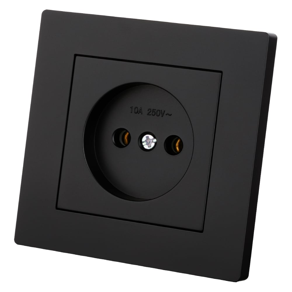 Изображение товара Розетка TDM ELECTRIC 2П 10А 250В черная Сенеж SQ1816-0270 встраиваемая