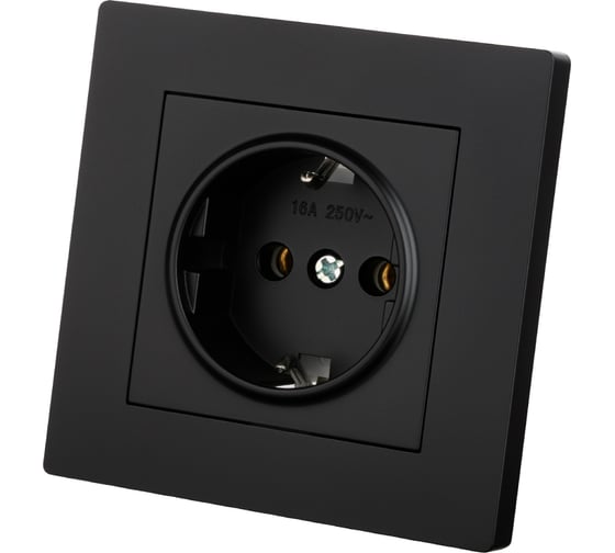 Изображение товара Розетка TDM ELECTRIC 2П+З 16А 250В черная Сенеж TDM SQ1816-0272