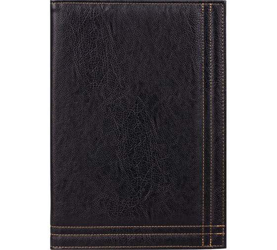 Изображение товара Адресная папка OfficeSpace А4, кожзам, с отстрочкой, черный 284777