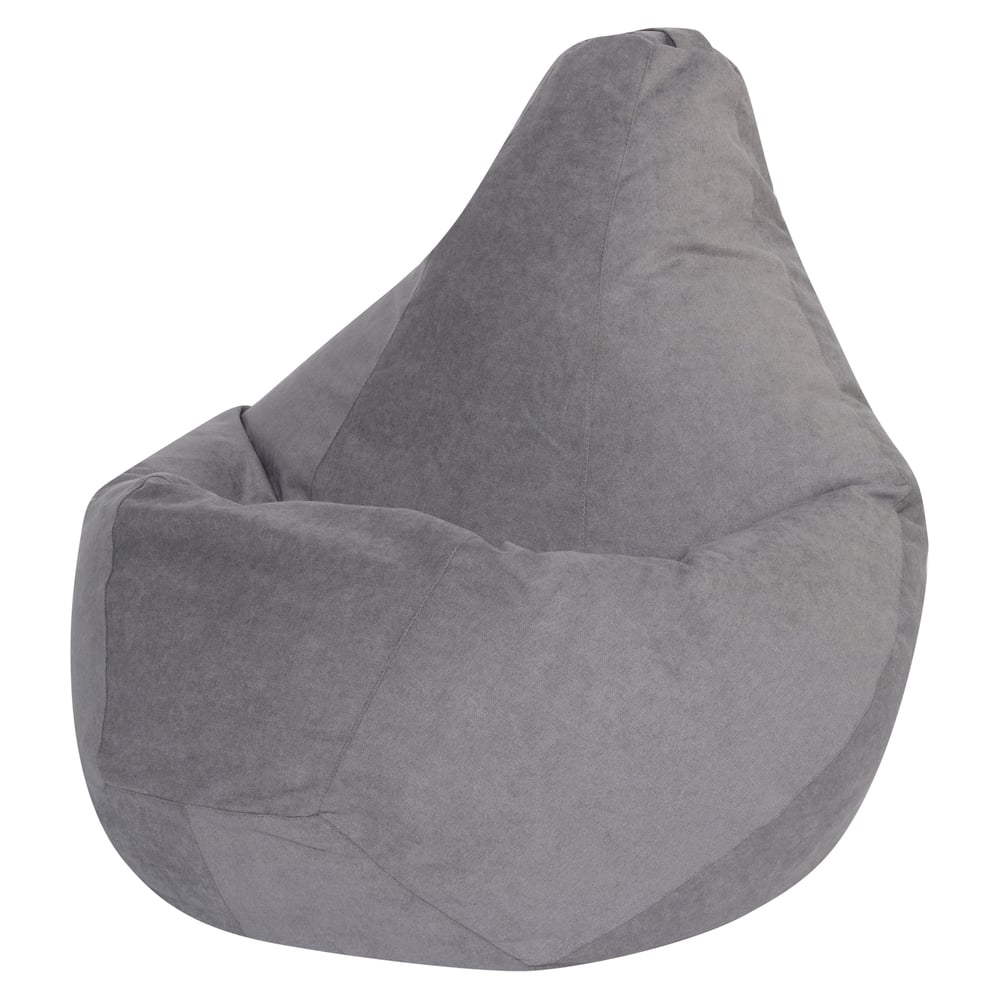 кресло мешок dreambag серый микровельвет 2xl 135x95 Кресло-мешок DreamBag