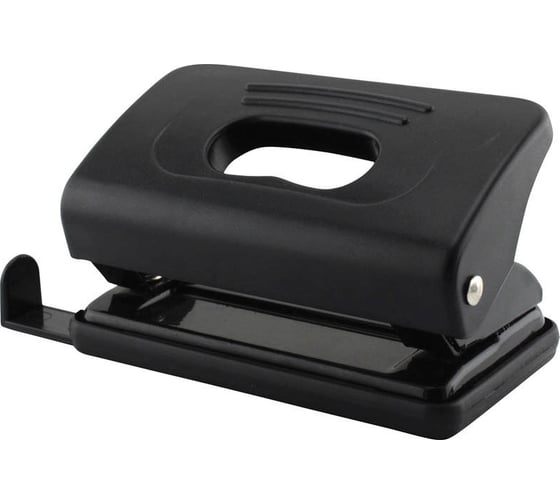Изображение товара Пластиковый дырокол OfficeSpace 10 листов, черный, с линейкой P_7114/222111