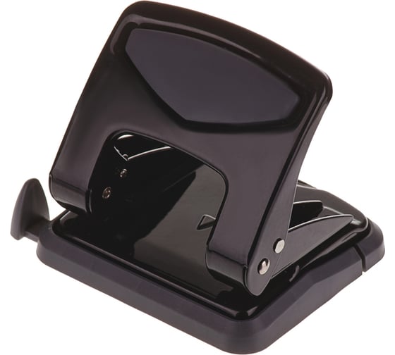 Изображение товара Металлический дырокол OfficeSpace 35 листов, черный, с линейкой 266967