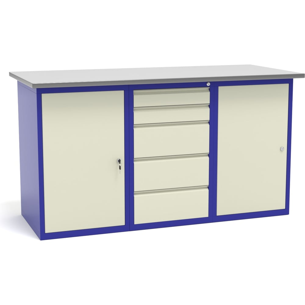 Изображение товара Верстак слесарный трехтумбовый Святогор СВ-3Т.01.05.01.16 профессиональный рабочий стол