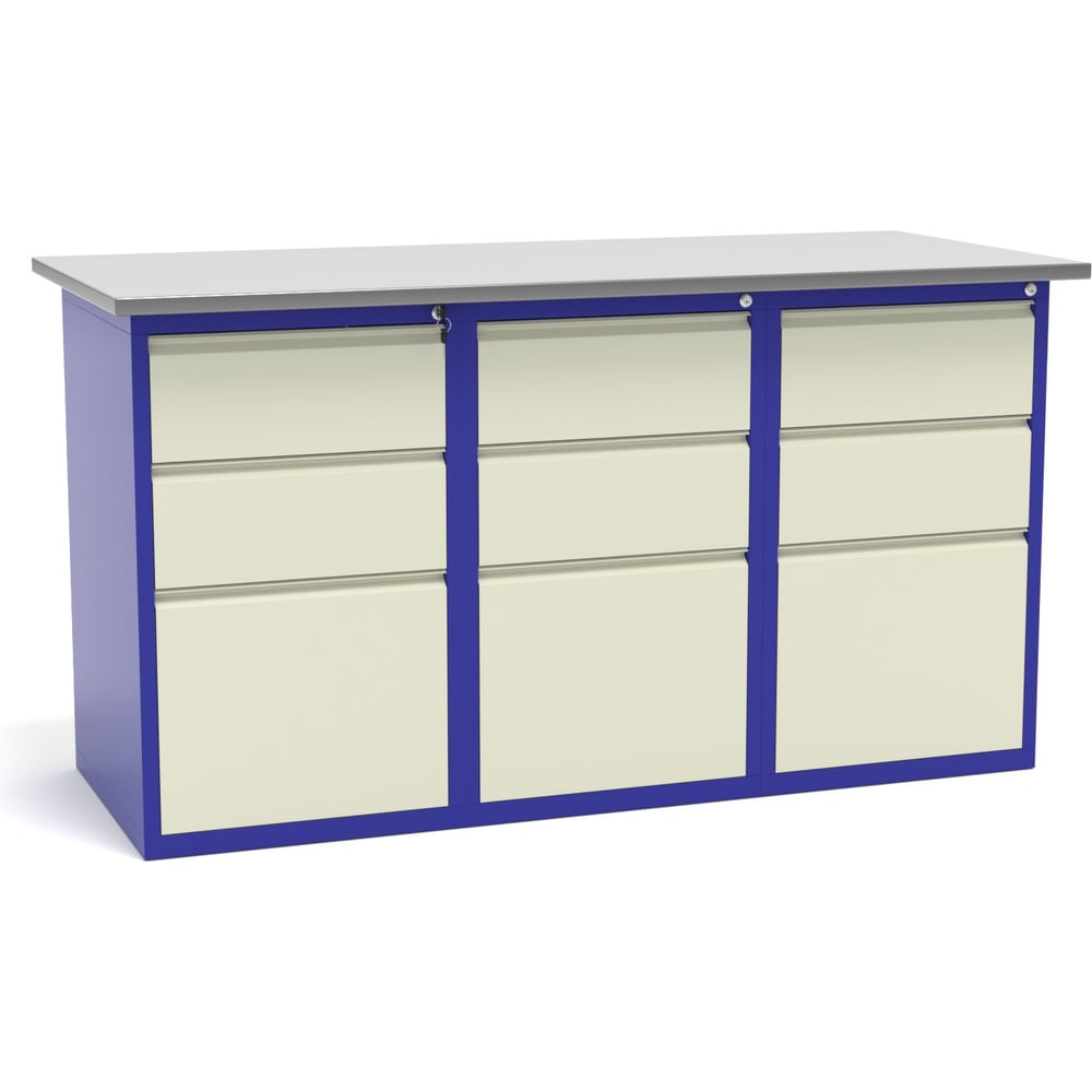 Изображение товара Верстак слесарный Святогор СВ-3Т.03.03.03.16 профессиональный трехтумбовый