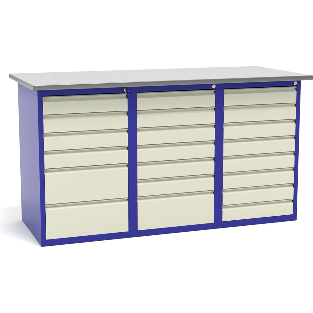 Изображение товара Верстак слесарный трехтумбовый Святогор СВ-3Т.06.07.08.16