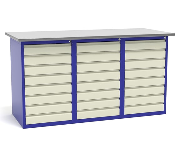 Изображение товара Верстак слесарный трехтумбовый Святогор СВ-3Т.08.08.08.16