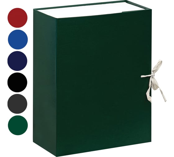 Изображение товара Архивный короб OfficeSpace с завязками разборный, бумвинил, 120 мм, клапан картон, до 1000 листов 255991